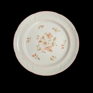 Country Ware Peachwood Genuine Stoneware Japan Floral Salad Plates Set 2